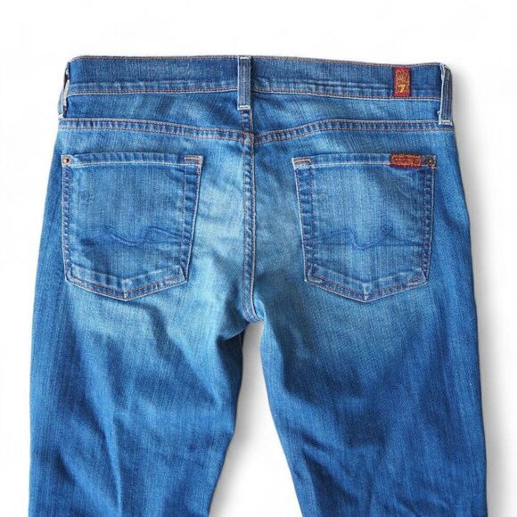 7 for All Mankind Roxanne Straight Leg Medium Wash Jeans Women's 27 - Picture 7 of 11